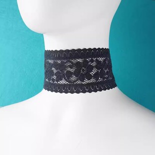 女薄款脖套套头围脖领圈护颈带脖颈链蕾丝假领子防晒项圈遮疤颈带