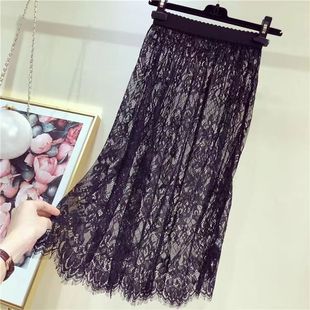 旗袍专用夏季蕾丝衬裙内搭防走光衬裙打底裙网纱新款蕾丝半身裙女
