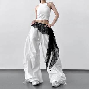 蕾丝腰带女白色叠穿屁帘街舞腰封黑色网红配饰叠穿下摆 2026新款