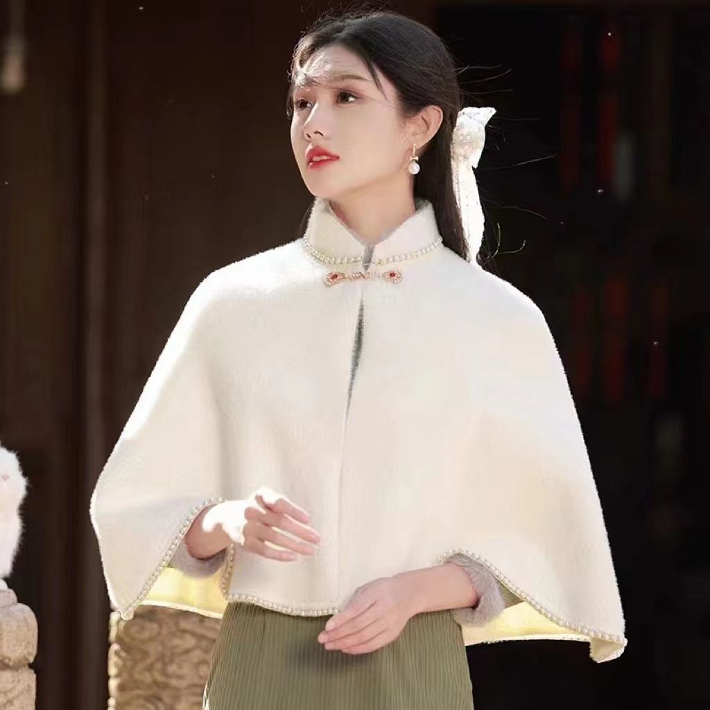 新娘结婚旗袍毛披肩2024