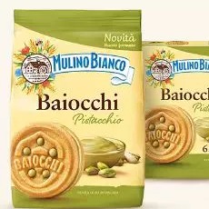 意大利Barilla Baiocchi百味来曲奇 开心果奶油夹心饼干新版240G