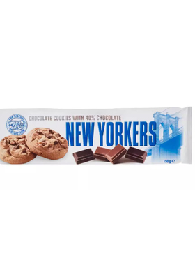 意大利进口New Yorkers巧克力曲奇饼干 蔓越莓白巧 40%巧克力150g