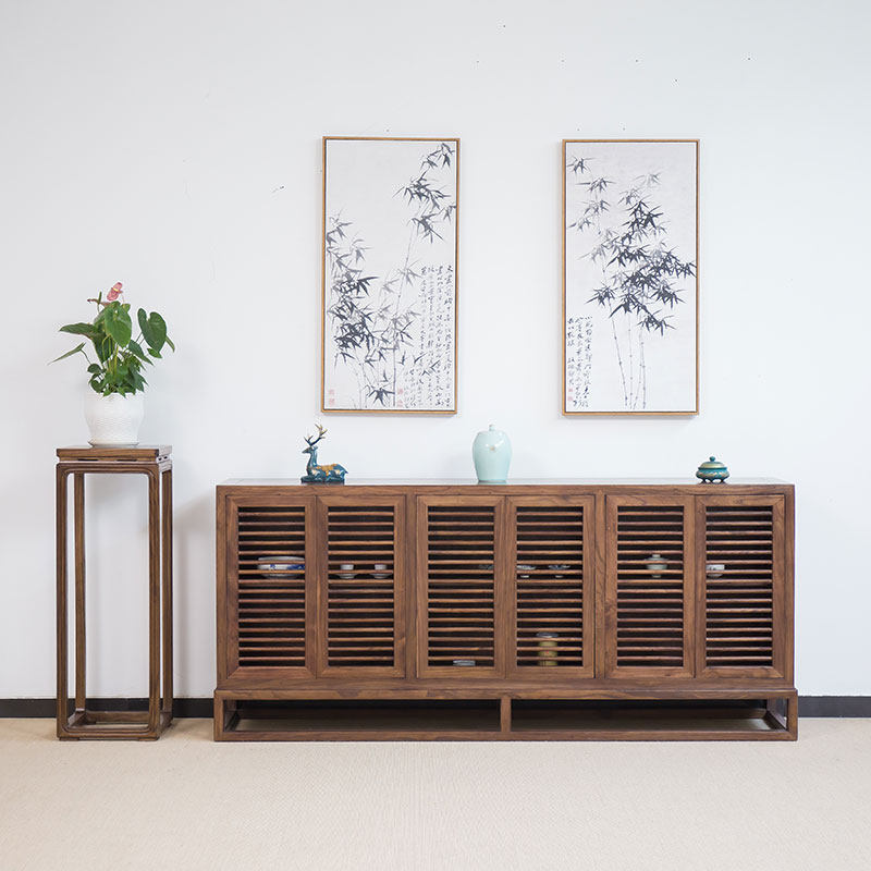 黑胡桃木餐边柜实木新中式玄关柜轻奢禅意边柜客厅现代储物隔断柜,住宅家具,门厅/玄关柜/玄关架,淘宝优惠券,粉丝福利购,淘宝优惠卷