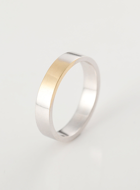 日本设计Gold Wedding Ring 18K黄金镀银褪色戒指 创意结订婚对戒