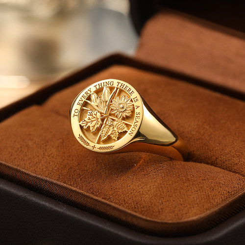 凡事皆有定期创意轻奢个性金戒指