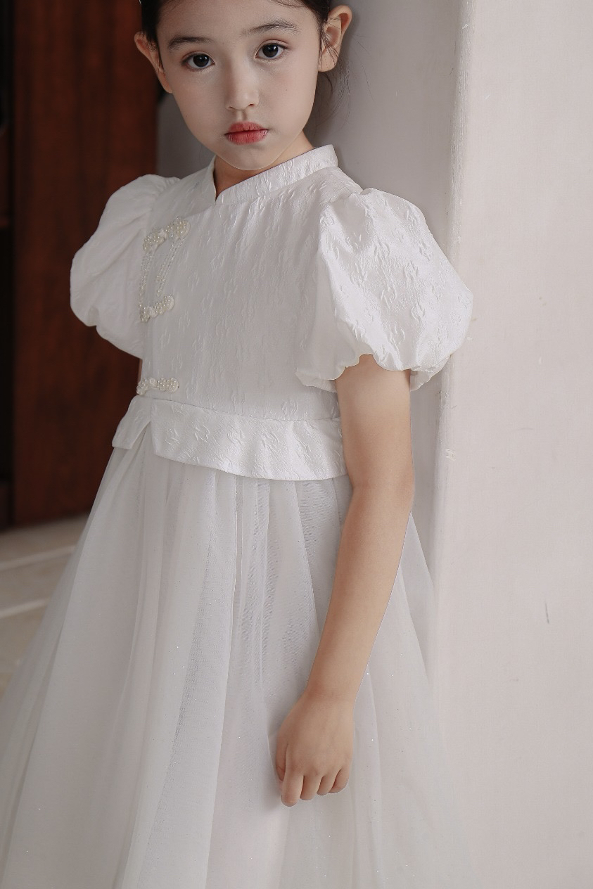 月小m白色礼服裙，公主裙，0175
