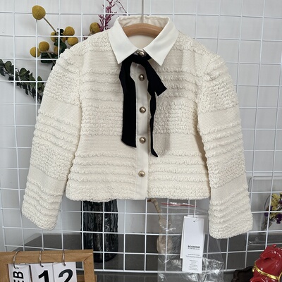 新 宝er汪 春 白色小香风外套 0911