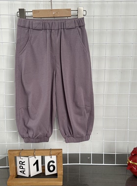 0011高端童装大品家小九，中性款薄毛圈卫裤，束脚裤