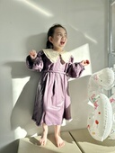 D品剪吊牌鸽家女宝双色pu连衣裙 0013