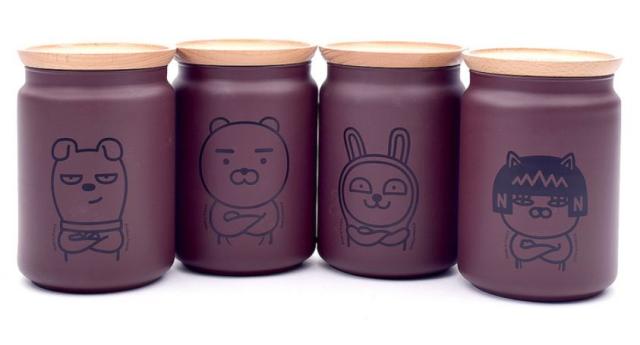 Kakao Friends Glass Container Jar 4PK Kakao玻璃储物瓶#608809|ruв категории посуда, сохранение контейнер/сохранение продовольственный, сохранение коробка - от Buy2taobao.com для оказания профессиональной услуги покупки агента Taobao