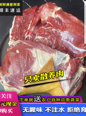重庆千野羊行 散养带皮山羊无骨肉 新鲜现杀 2000g 包邮 多重保鲜