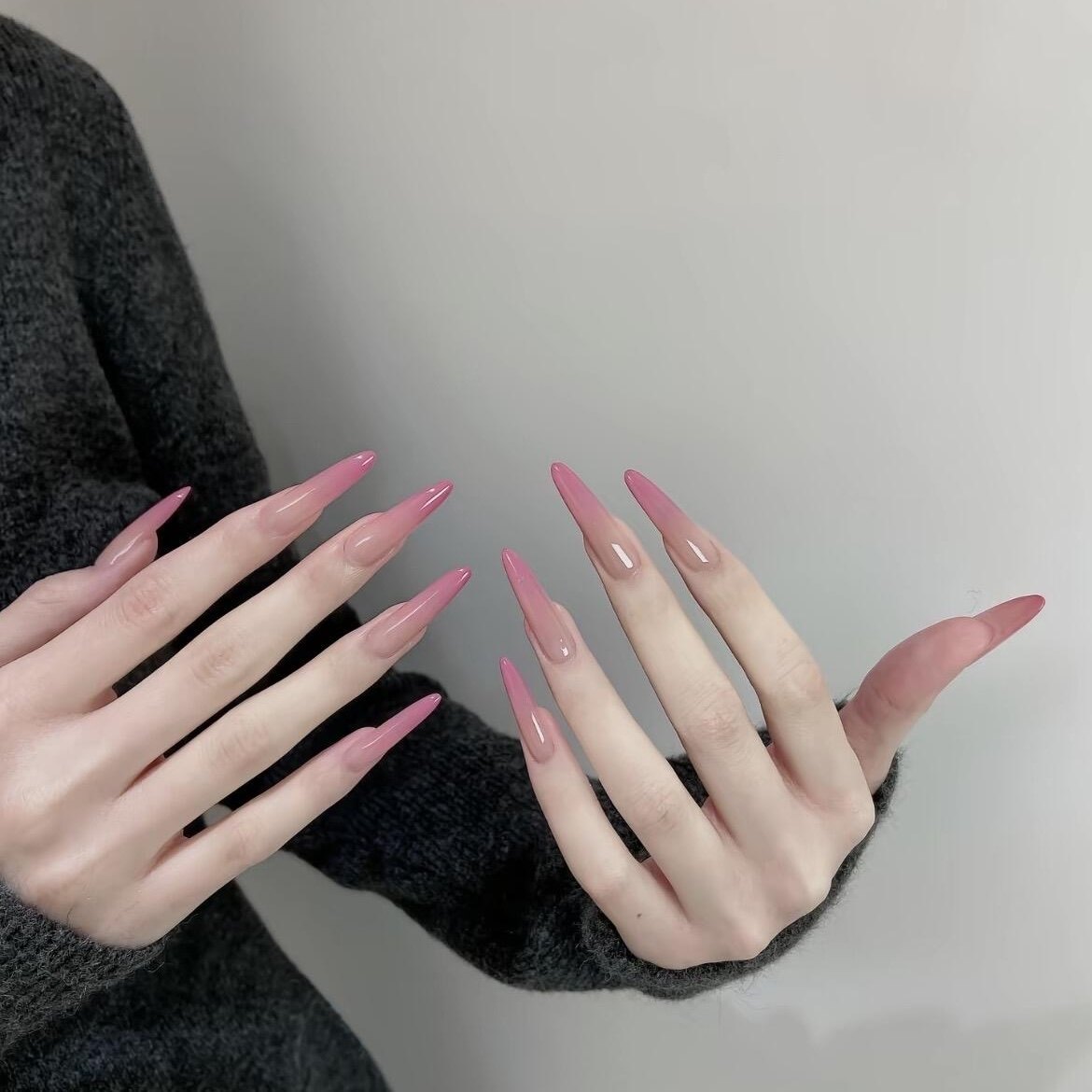 手工穿戴甲仙气显白玫红色渐变猫眼长款美甲高级感爆闪可拆卸贴片,彩妆/香水/美妆工具,穿戴甲/甲片,淘宝优惠券,粉丝福利购,淘宝优惠卷