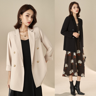 2021秋季新款西装外套女韩版英伦风夏季上衣复古休闲宽松薄款西服