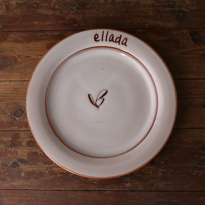 8寸平盘陶瓷欧式复古三叶草做旧