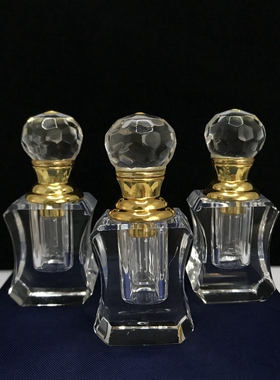 SJ沉香水晶精油瓶分装瓶高级1ml香水小瓶子2ml精华液空瓶子高档盒