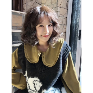 复古毛毛羊羊背心安妮森林【小羊收藏家】安妮森林宽松叠穿马甲冬