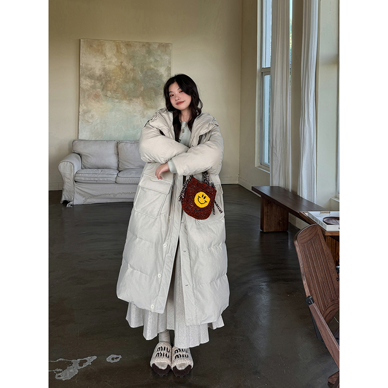 安妮森林棉质休闲鹅绒羽绒服