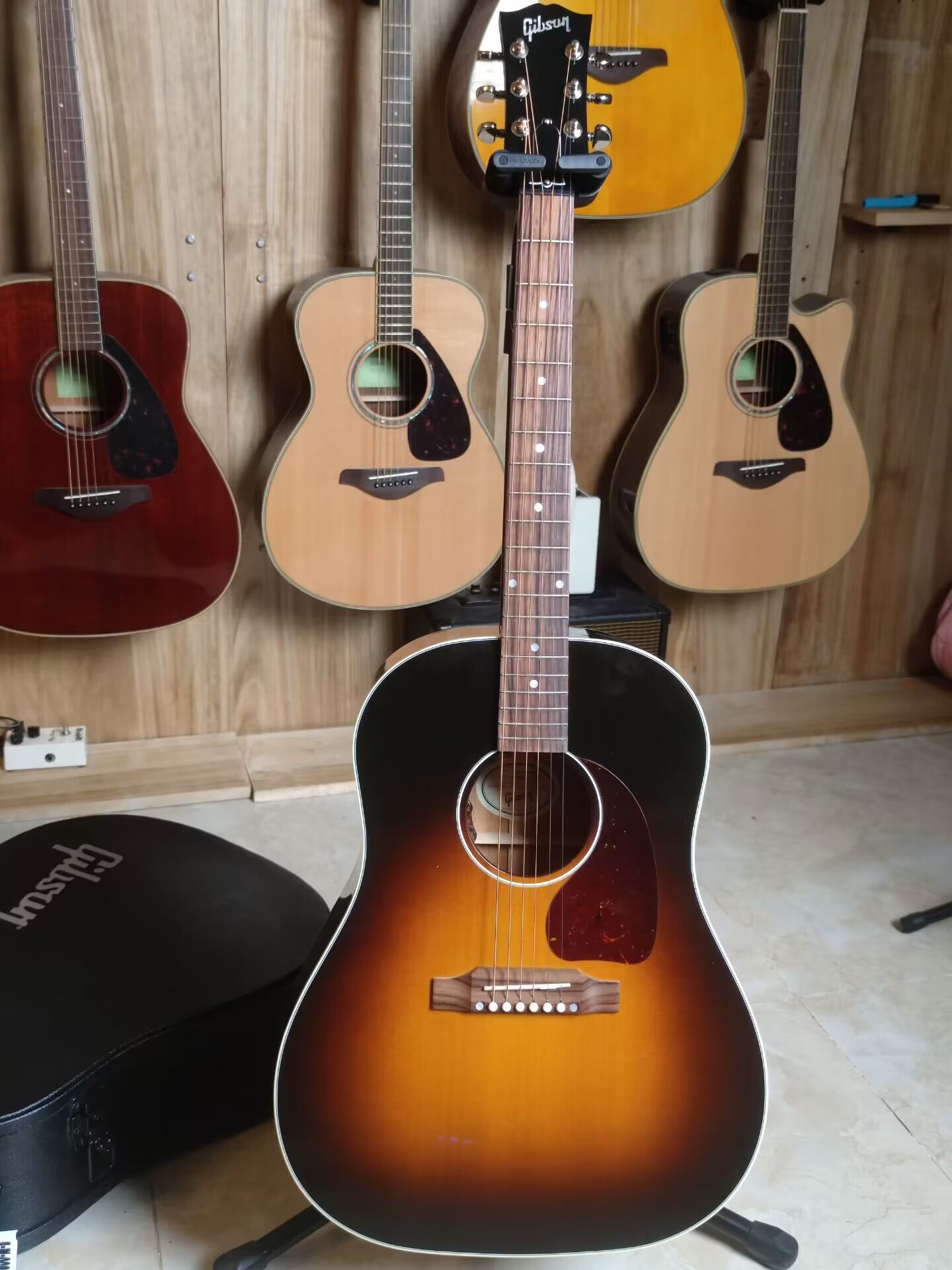 吉普森gibson j-45 standard全单电箱民谣木吉他