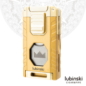 鲁宾斯基多功能雪茄三直冲打火机锋利剪刀开孔器通针可充气点烟器