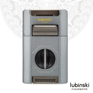 鲁宾斯基多功能雪茄打火机聚火4直冲带平切V剪通针开孔器烟托便携