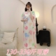 2025夏季 350斤冰丝睡裙女胖MM200加肥宽松印花孕妇睡裙女 特大码