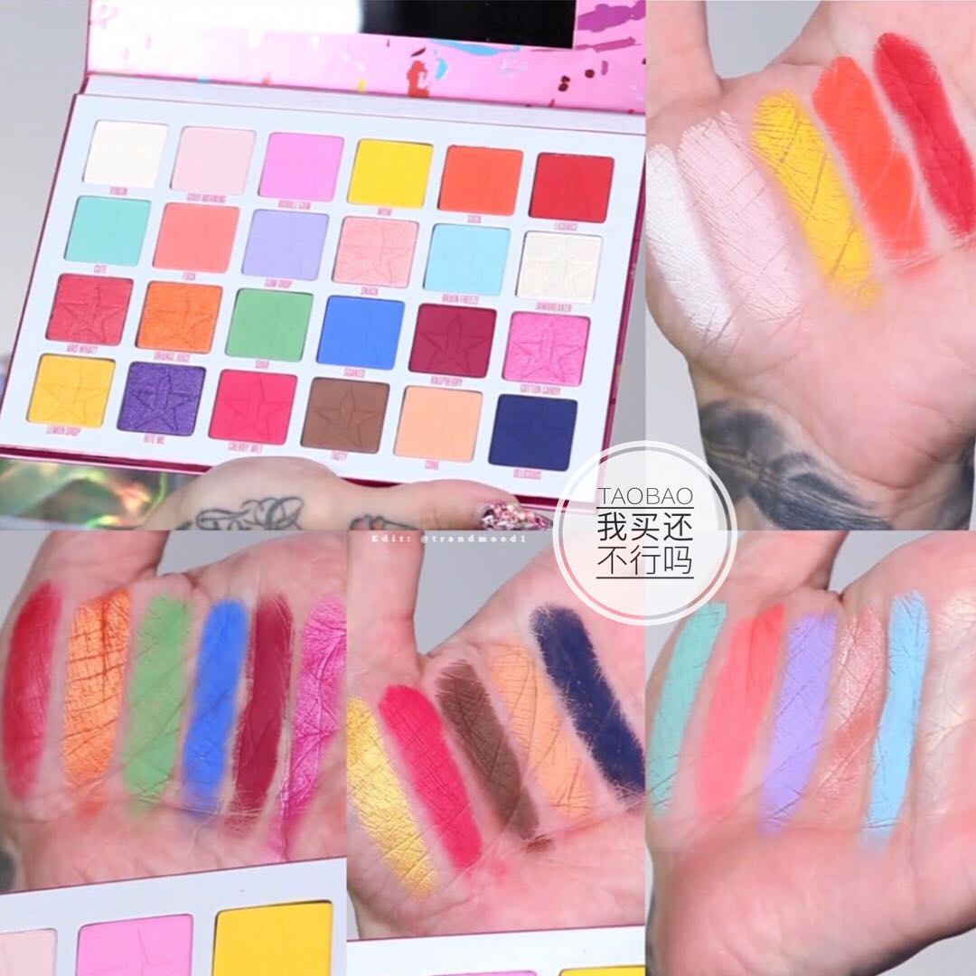 彩虹配色JeffreeStar眼影盘
