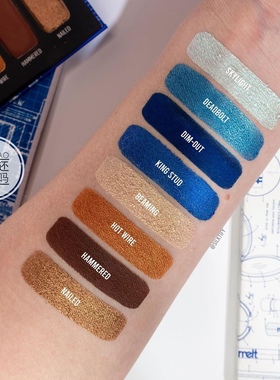 酷酷蓝色系melt cosmetics大地棕调Blueprint眼影盘