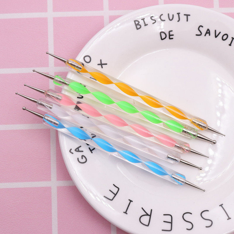 5支压痕笔 软陶陶艺泥塑超轻粘土diy工具圆头点钻笔 做花边戳小坑