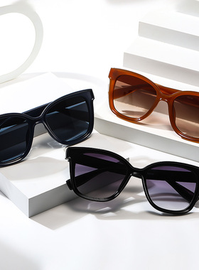 2024新款偏光太阳镜女防紫外线UV400欧美个性炫彩大框墨镜旅行遮