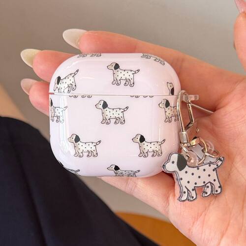 ins可爱淡粉色斑点小狗airpods4保护套airpod3适用苹果pro耳机壳二代无线蓝牙第三代2代airpodpro四代