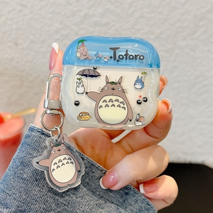 日系卡通动漫龙猫适用苹果耳机保护套airpods4无线蓝牙耳机壳三四airpodpro2二代ipod耳机盒airpods3保护壳软