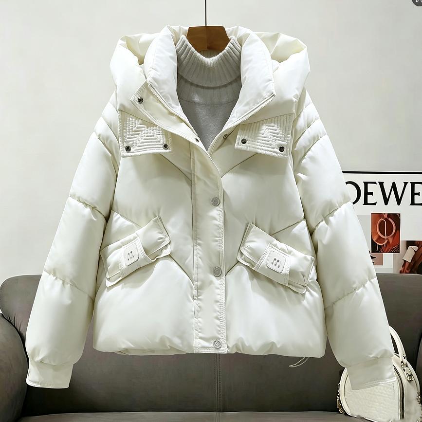 冬季新款短款加厚遮肚女棉服
