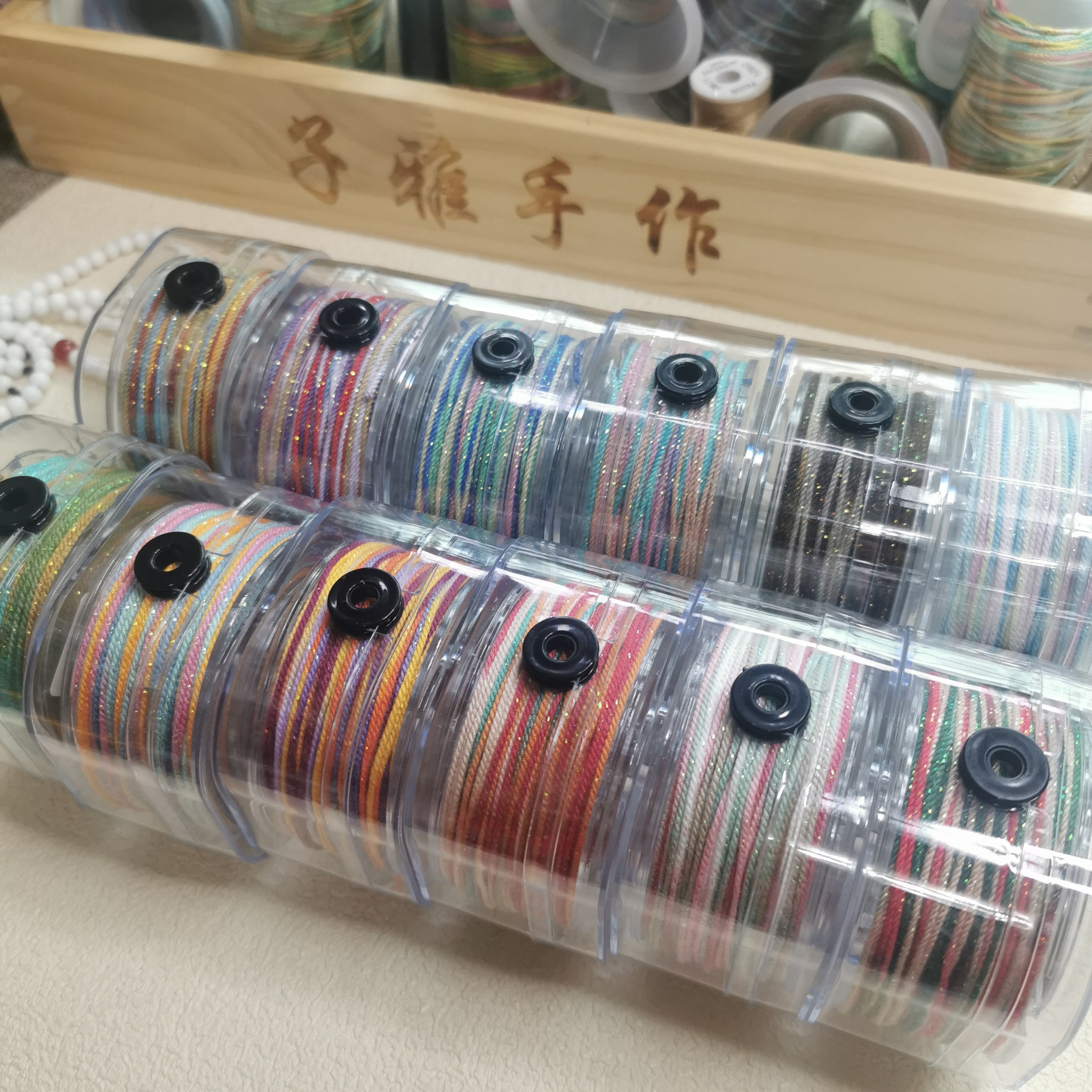 【30米星空段染手搓棉线】1.2MM新品藏式手搓棉五彩线手工DIY耐磨