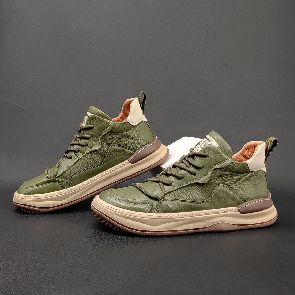 真皮板鞋欧洲站耐磨韩版