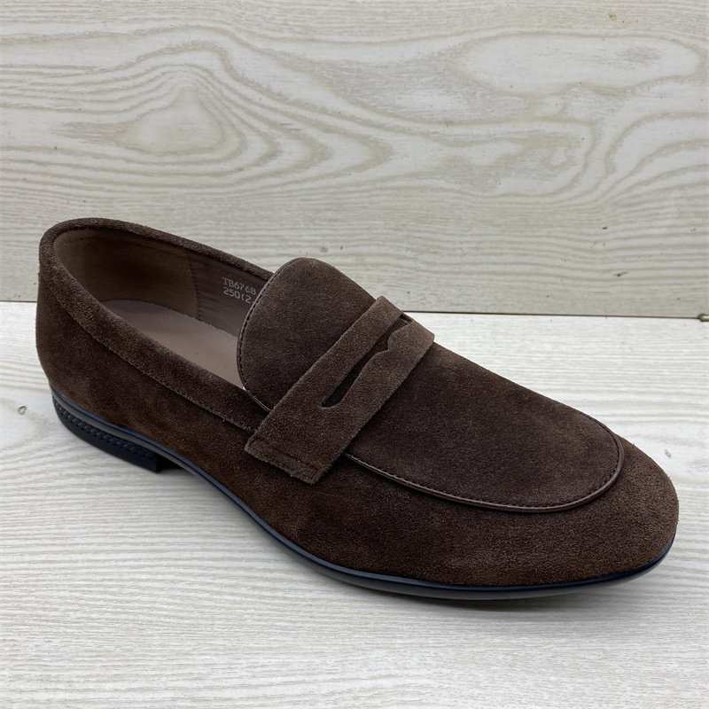 豆豆鞋男2025新款秋款真皮牛皮商务休闲低跟棕色英伦风套脚男皮鞋,流行男鞋,乐福鞋（豆豆鞋）,淘宝优惠券,粉丝福利购,淘宝优惠卷