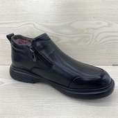 真皮马丁靴男鞋 头层牛皮侧拉链圆头羊毛加厚保暖高帮男棉皮鞋 男靴