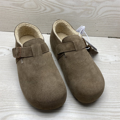 一脚蹬内增高女鞋4cm防水棉鞋