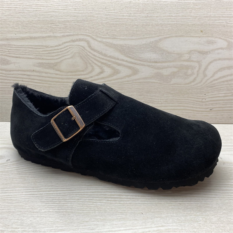 真皮男士勃肯鞋2025新款冬季保暖黑色加绒平底一脚蹬男女雪地靴潮,流行男鞋,软木鞋/勃肯鞋,淘宝优惠券,粉丝福利购,淘宝优惠卷