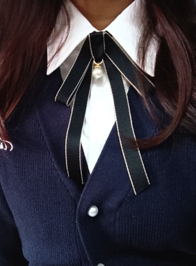 气质感领结女小香风职业飘带