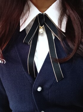 气质感领结女小香风职业飘带