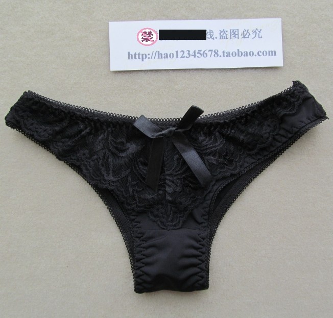 火辣时尚伪娘变装蕾丝边低腰内裤