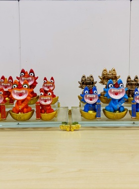 云南瓦猫瓦当猫灵兽招财镇宅桌面摆件云南旅游大理纪念品伴手礼物