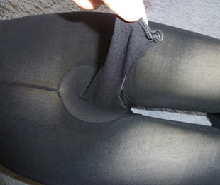 秋冬款男士丝袜大码中厚带jj套性感修身不加绒黑色九分男打底袜裤