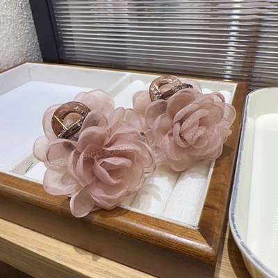 抓夹网纱花朵甜美发饰
