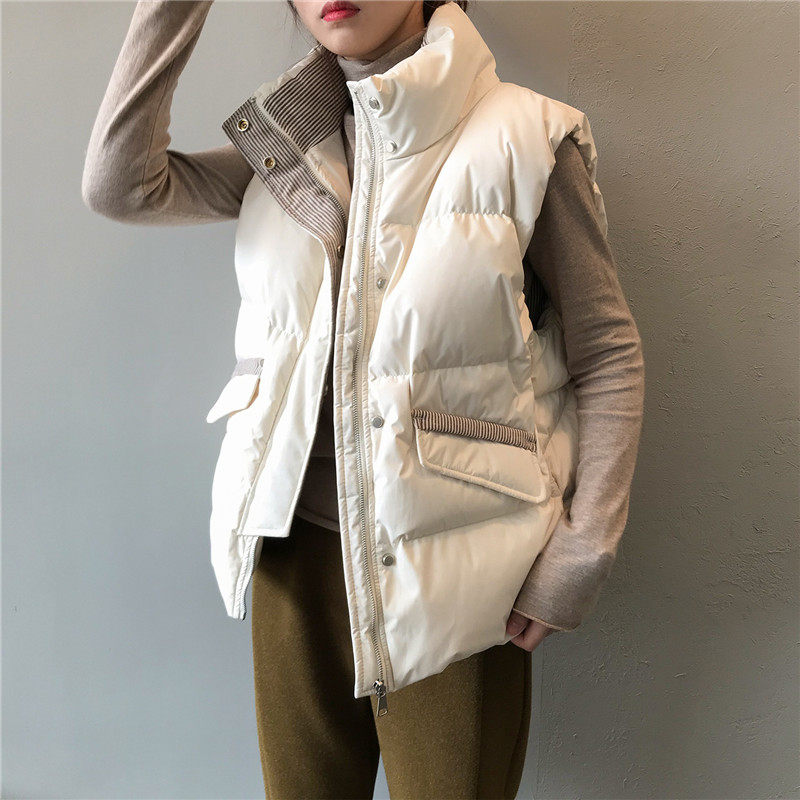 2024新款羽绒棉马甲女外穿韩版宽松百搭马夹秋冬季短款时尚潮款