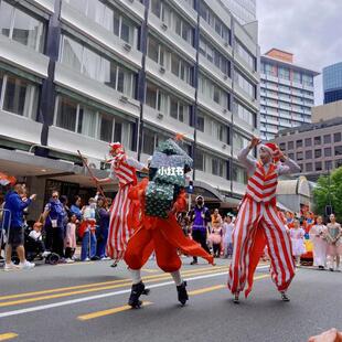 新款圣诞服装套装园区巡游主题乐园演出服红色条纹搭配
