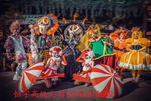 道具商演店庆 来图定制主题乐园巡游演出服皇家小丑园区景区服装