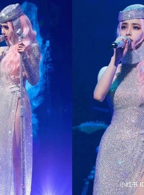 来图定制蔡依林亮片演唱会款歌手模特走秀比赛酒吧DJ反串服装