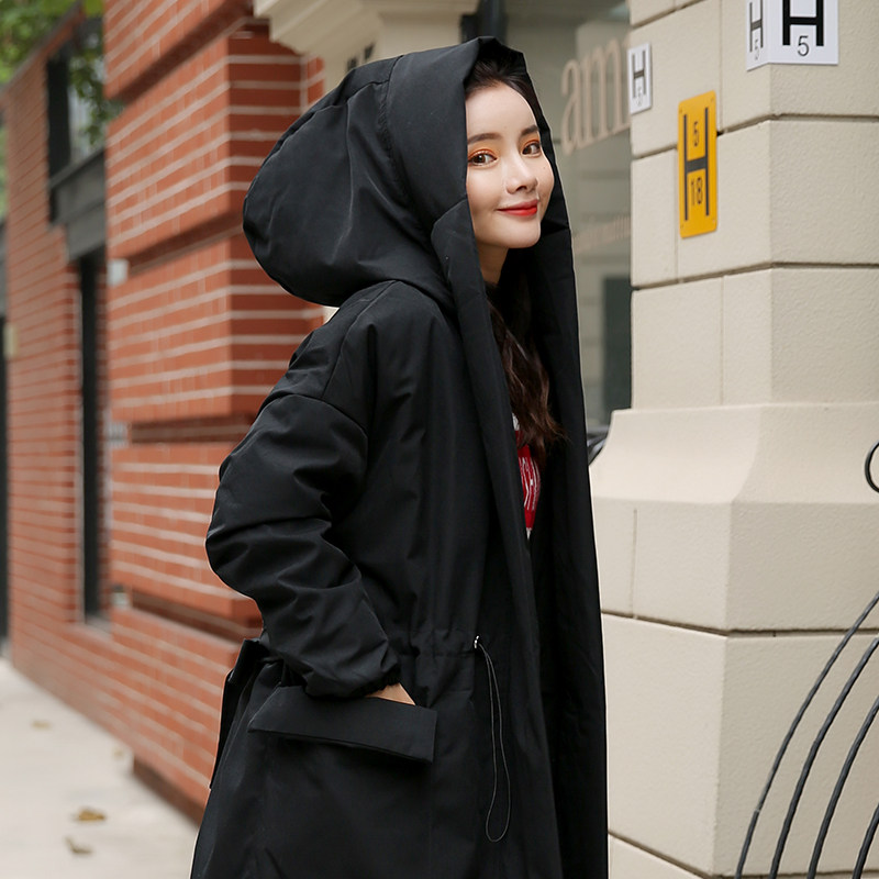 风衣款羽绒服女中长款韩版冬装新款过膝宽松显瘦加厚外套潮
