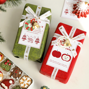 2025圣诞曲奇铁盒方形糖果礼盒牛轧糖马口铁空盒子点心饼干包装盒